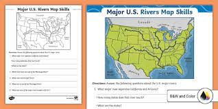 Fifth Grade Major U S Rivers Map