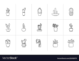 Flowers Sketch Icon Set Vector Image