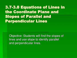 Coordinate Plane And Slopes Of Parallel