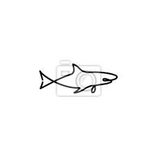 Shark One Line Icon Element Of Animal