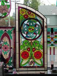 Custom Stained Glass Kitchen Door Panel