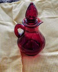 Vintage Avon Ruby Red Depression Glass