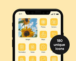 Yellow Iphone Icon Pack Ios 14 App