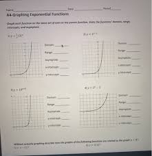 Date A4 Graphing Exponential Functions