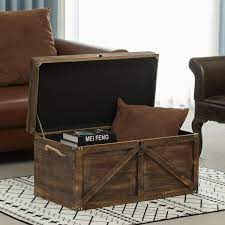 Rustic Design Lined Storage Chest
