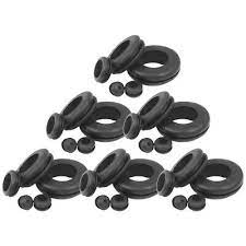 105 Pcs Rubber Wire Grommet Small Glass