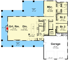 1 Story Barndominium Style House Plan