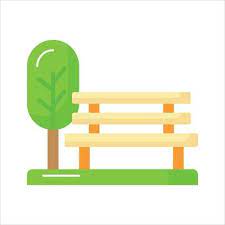 Carefully Crafted Vector Of Park Bench