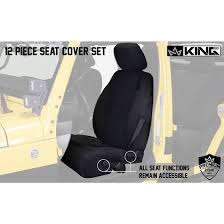 King 4wd 11010201 Jeep Wrangler Premium Seat Covers Neoprene Black Set 4 Door Jk 2018