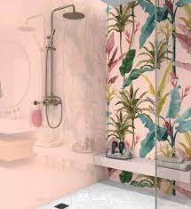 Tropical Plants Blush Pink Acrylic
