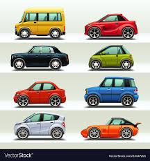Car Icon Set 3 Vector Image On