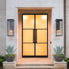 Modern Glass And Steel Double Front