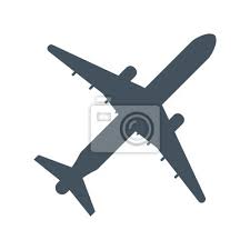 The Airplane Icon Isolated On White