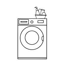 Washing Machine Doodle Vector Icon