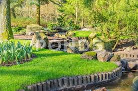 Garden With A Small Artificial Zig Zag
