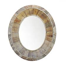 Pia Recycled Elm Timber Frame 80cm Oval