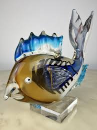 Large Vintage Murano Glass Fish Italy