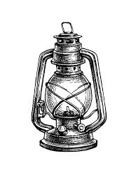 Kerosene Lamp Vintage Oil Lantern Ink
