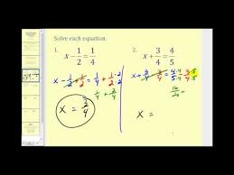 Solve One Step Equations With Fraction