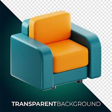Furniture Arm Chair Icon 3d Rendering