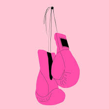 Pink Boxing Gloves Hanging On Nail Of