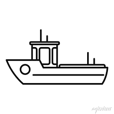 Fish Boat Icon Outline Fish Boat