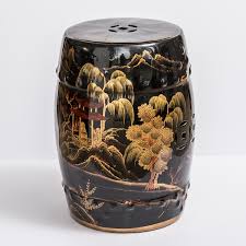 Gold Ceramic Garden Stool