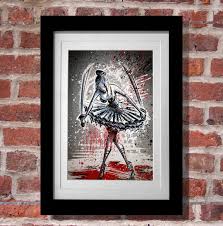 Blood Splattered Ballerina Art Print