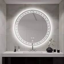 Warm White Round Led Wall Mirror For