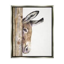 Baby Donkey Brown Watercolor Painting