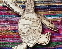Wooden Sea Turtle Wall Art Sea Turtle