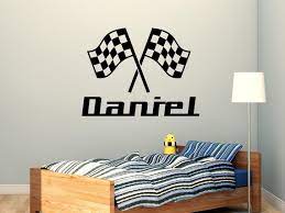 Personalized Race Car Wall Decal Boys