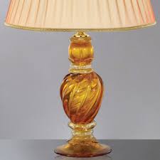 Selene Amber Murano Glass Table Lamp