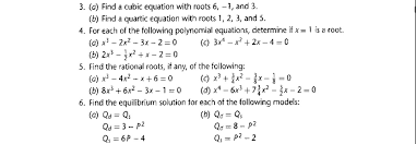 Solved 3 Find A Cubic Equation With