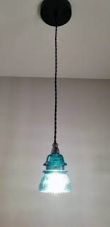 Glass Insulator Pendant Light