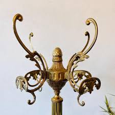 Vintage Italian Brass Coat Hat Rack For