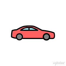 Car Icon In Simple Style Isolated On