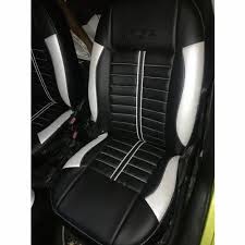 Black And White Leather Figo Car Seat Cover
