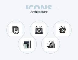 Architecture Line Filled Icon Pack 5