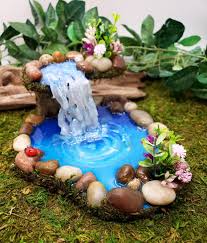 Rock Top Fairy Garden Pond W Waterfall