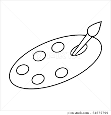 Coloring Page Outline Of Brush And