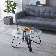 Livingandhome Round Coffee Table Modern