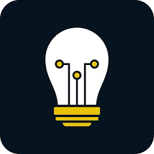 Bulb Glyph Two Colour Circle Icon
