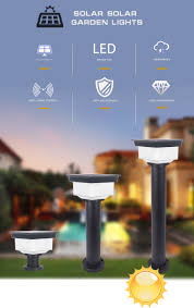 Round Pole Solar Garden Lights 5w 2700k