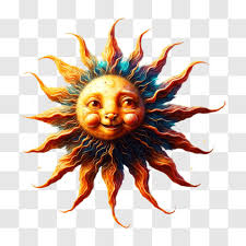 Whimsical Sun With Smiling Face
