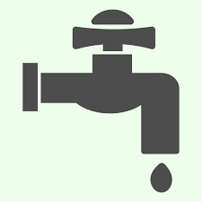 Water Tap Solid Icon Faucet Flows