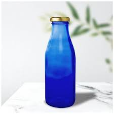 Buy Glass Ideas Bottle Blue For Milk