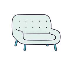 Sofa Isolated Cartoon Vector Icon Stock