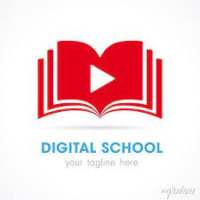 Logo On Line Educational Vector Icon