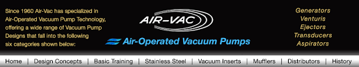 air operated vacuum generators air vac